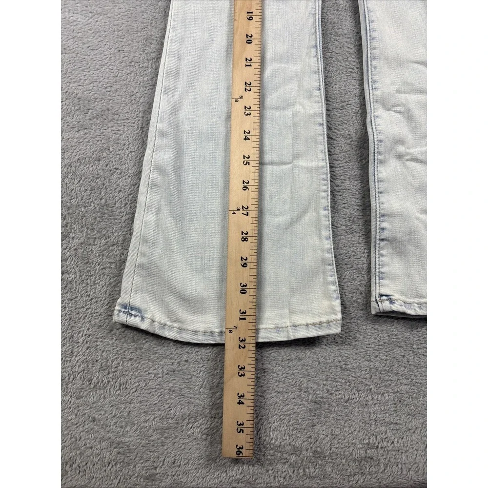 GAP Denim Girls' 70's Flare Stretch Adjustable Waist Studded Jeans Light 8‎ NWT